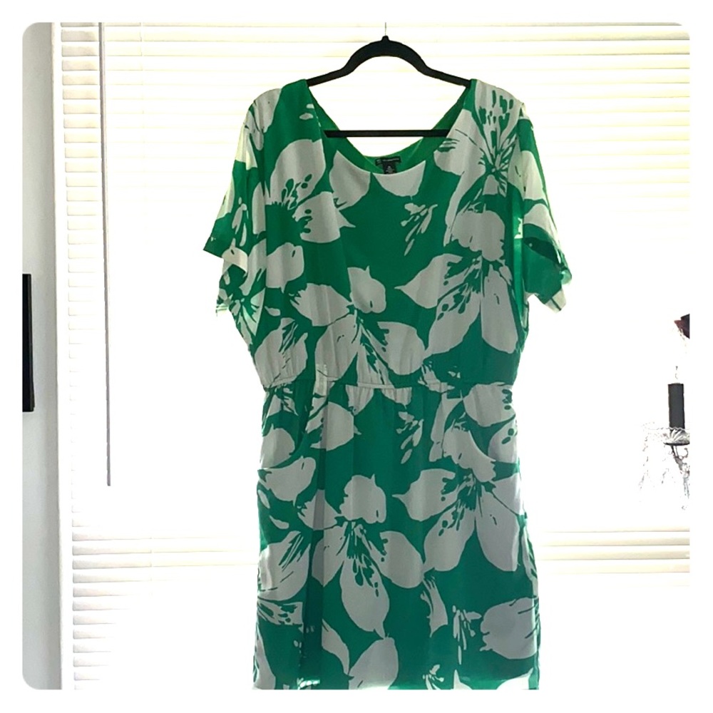 New Directions Dress with hibiscus print!